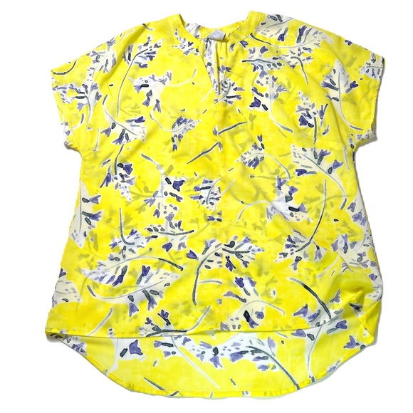 CAbi Stevie short sleeve bright flowy floral spring/summer blouse/top size M - Picture 4 of 11